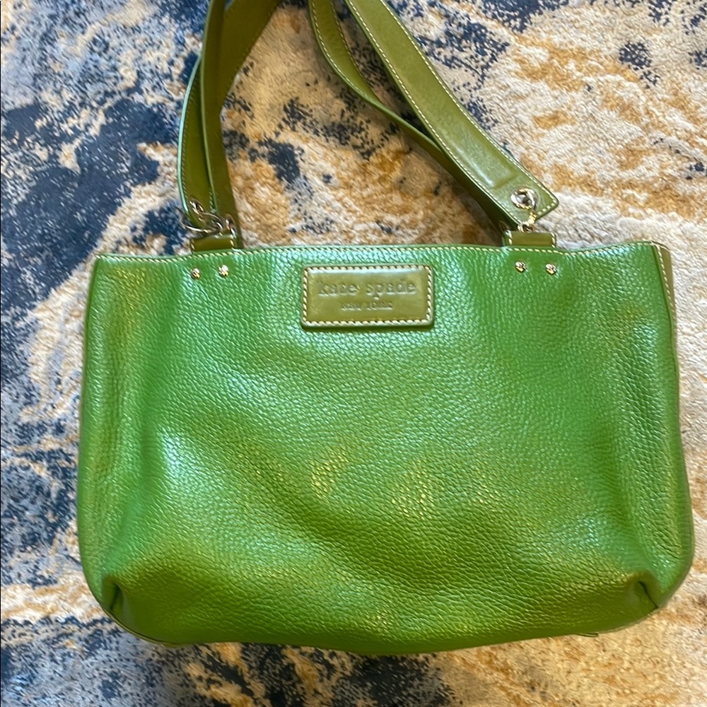 Kate Spade Green Leather Tote Bag